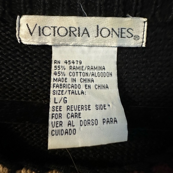 Victoria Jones VTG Jungle African Safari Animal Beaded Embroidered Sweater LG - Picture 6 of 15